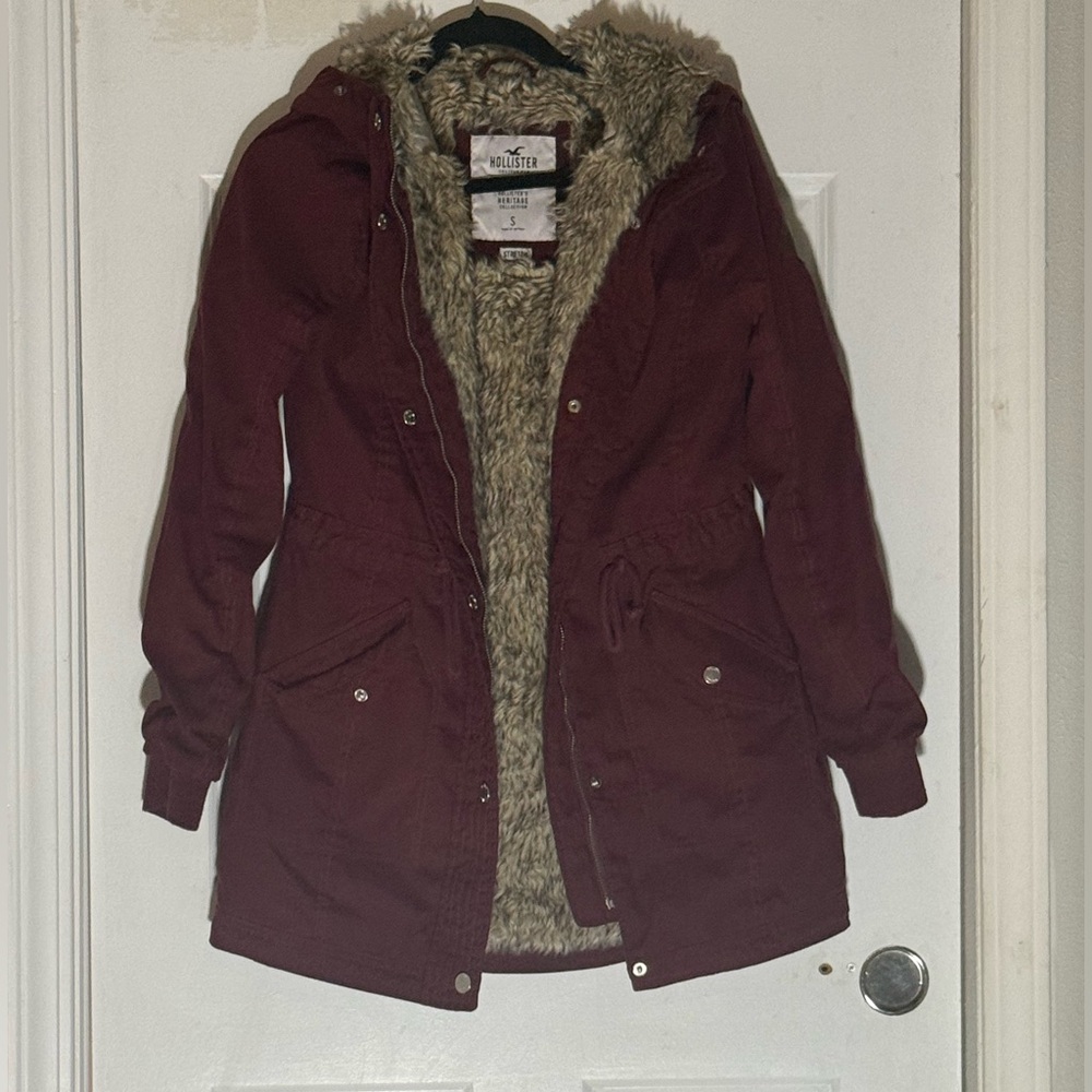Hollister Women's Deep Red Utility Jacket